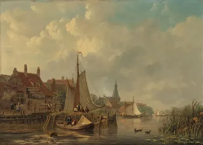 View of a River near Giessen-Nieuwkerk