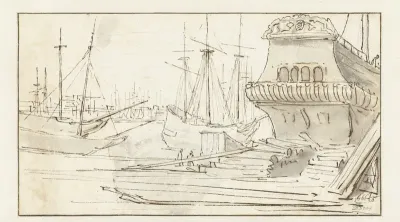 View of a Shipyard in Amsterdam