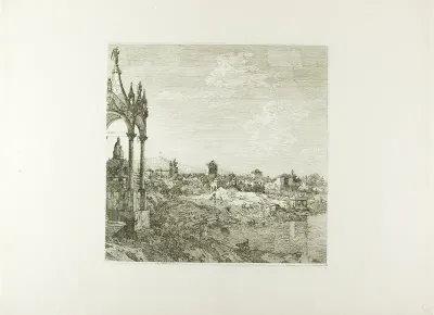 View of a Town with a Bishop's Tomb, from Vedute