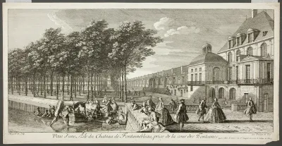 View of a Wing of the Palace of Fontainebleau (Vue d'une Aile du Chateau de Fontainebleau), from the series Le Château de Fontainebleau