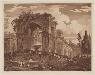 View of an Antique Fountain