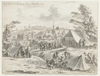View of an Encampment of the Army of Willem III at Lembeek, Hainaut