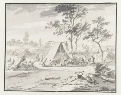 View of an Encampment of the Army of Willem III near Halle, Flemish Brabant