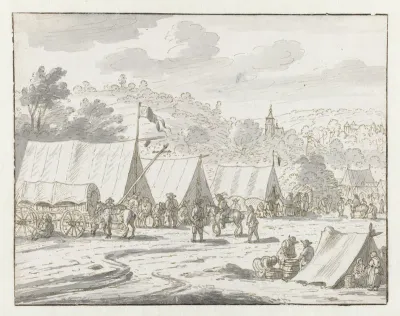 View of an Encampment of the Army of Willem III near Lembeek, Flemish Brabant