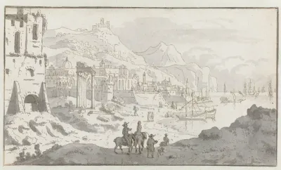 View of an Imaginary Italianate Harbor