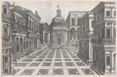 View of Buildings Adjoining the Capitol, from "Speculum Romanae Magnificentiae"