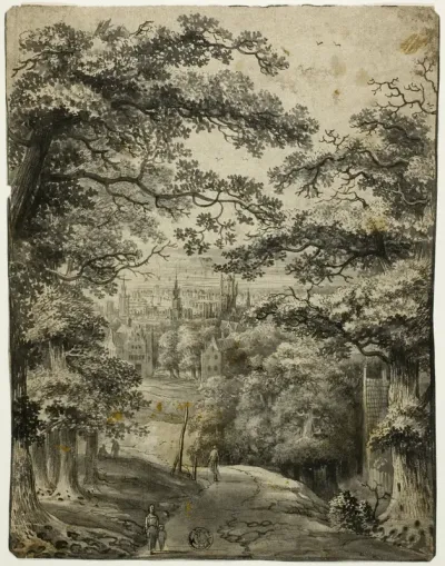 View of City from Road on Hill