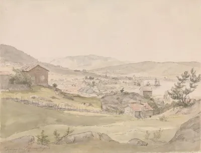View of Drammen from Kobberviksberget