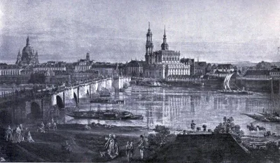 View of Dresden (from the Neustadt below the bridge)
