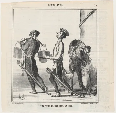 View of Europe in 1900, from 'News of the day,' published in Le Charivari, April 17, 1868