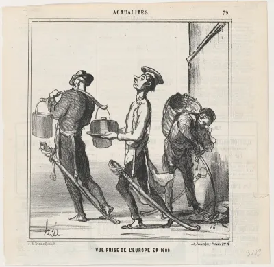 View of Europe in 1900, from "News of the day"