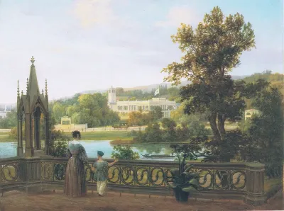 View of Glienicke castle from Babelsberg