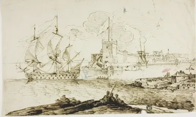 View of Harbor of Fortified Town