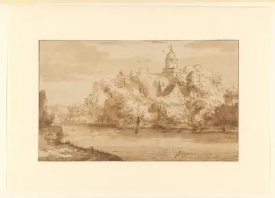 View of Kasteel Nijenrode along the River Vecht, Seen from the North-east