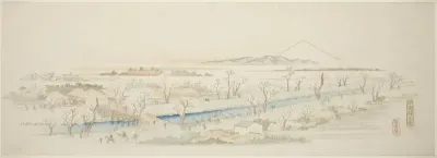 View of Koganei (Koganei no kei), from an untitled series of famous views of the Edo suburbs