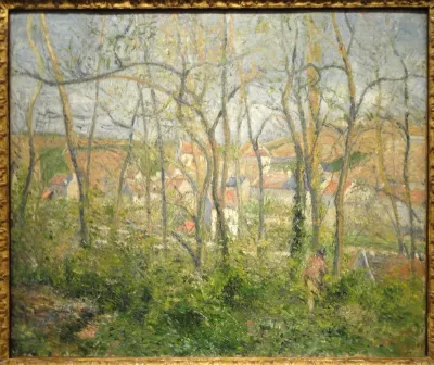 View of l'Hermitage through Trees, Pontoise