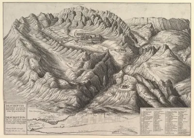View of La Grande Chartreuse in the French Alps / Descriptio Maioris Cartusiæ Montium, et Ædificiorum dependentium