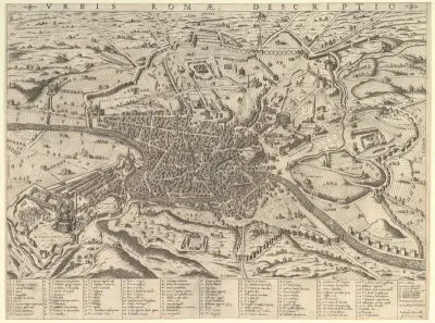 View of Modern Rome from the West, from "Speculum Romanae Magnificentiae"