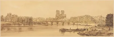 View of Pont de la Tournelle and Notre Dame Taken from the Arsnel: pl.11
