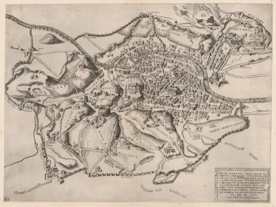 View of Rome from the East, from "Speculum Romanae Magnificentiae"