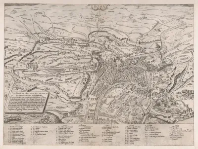 View of Rome from the North, from "Speculum Romanae Magnificentiae"