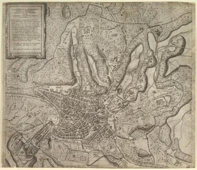 View of Rome from the West, from "Speculum Romanae Magnificentiae"