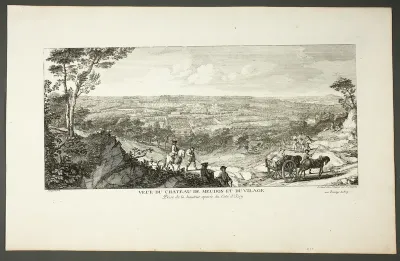 View of Royal Palace of Meudon and Village (Vue du Chateau de Meduon et du village), from the series Le Château de Meudon