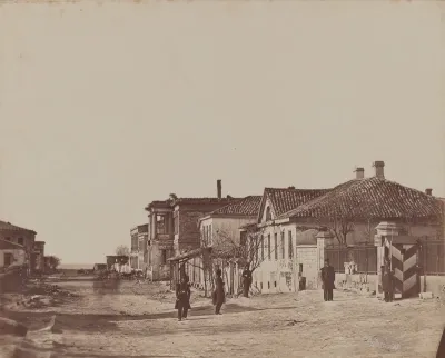 View of Street with Soldiers