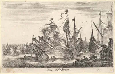 View of the Amsterdam seaport (Veue d'Amsterdam), from "Views of seaports" (Vues de ports de mar)