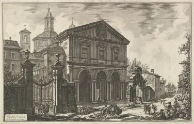 View of the Basilica of San Sebastiano fuori delle mura [St. Sebastian ouside the Walls] on the Appian Way, from Vedute di Roma (Roman Views)