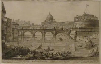 View of the Bridge and Castel Sant'Angelo, from Views of Rome