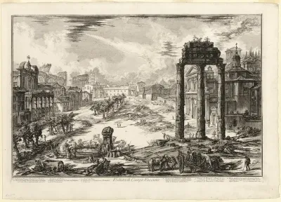 View of the Campo Vaccino, from Views of Rome