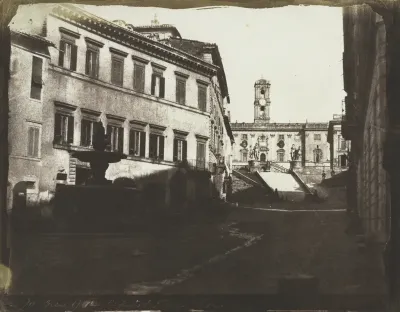 View of the Capitol Stairs, Rome