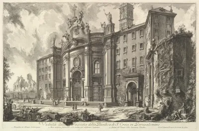 View of the Façade of the Basilica of S. Croce in Gerusalemme, from Views of Rome