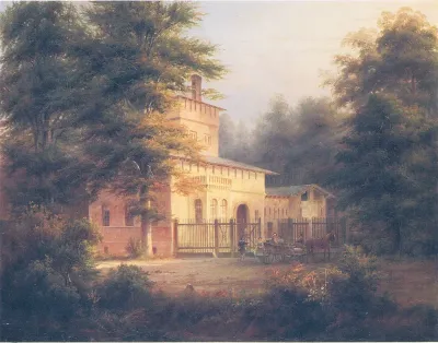view of the forester's house in the park of Potsdam