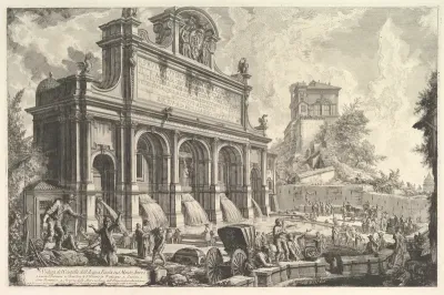 View of the Fountainhead of the Acqua Paola on Monte Aureo, from Vedute di Roma (Roman Views)