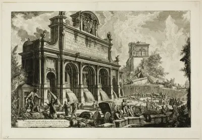 View of the Fountainhead of the Acqua Paola on Monte Aureo, from Views of Rome