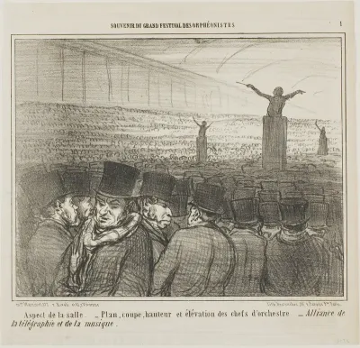 View of the Grand Hall, plate 1 from Souvenirdu Grand Festival des Orphéonistes