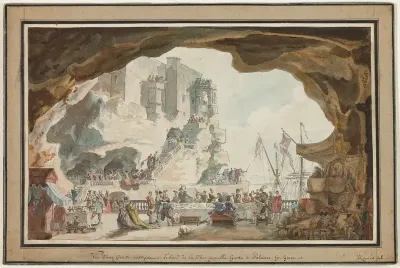 View of the Grotta di Palazzo with Banquet