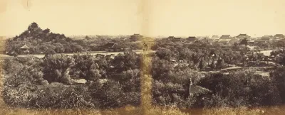 View of the Imperial Winter Palace, Pekin, Showing the Artificial Hill, October 29, 1860