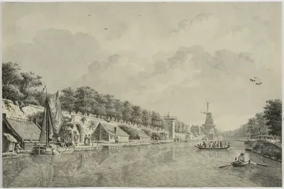 View of the Kermiswaterpoortje (or Mariawaterpoortje) and Smeetooren in Utrecht