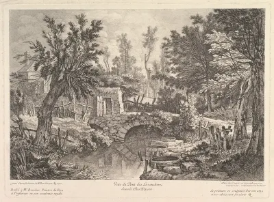 View of the Lavandieres Bridge at the Peasant House