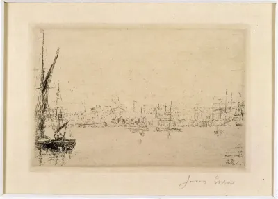 View of the Ostend Harbour