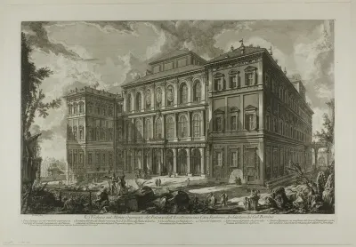 View of the palace of the illustrious Barberini family on the Quirinal Hill, designed by Cavaliere Bernini, from Views of Rome
