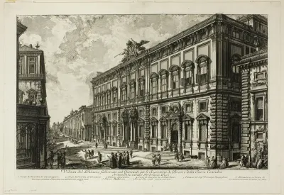 View of the Palazzo della Consulta on the Quirinal housing the Papal Secretariat, from Views of Rome