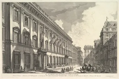View of the Palazzo Odeschali, from Vedute di Roma (Roman Views)