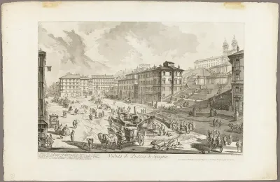 View of the Piazza di Spagna, from Views of Rome