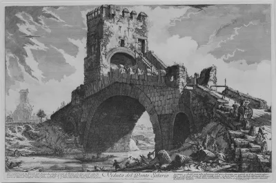 View of the Ponte Salario, from "Vedute di Roma" (Views of Rome), part I