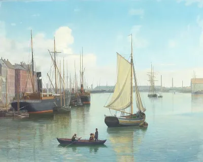 View of the port of Copenhagen.