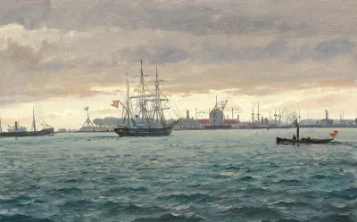 View of the port of Copenhagen.